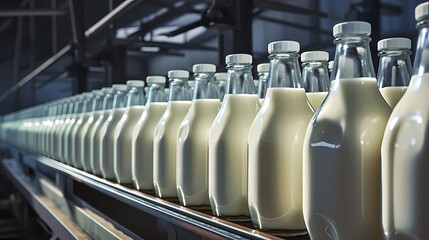 Fototapeta premium Milk banner on background