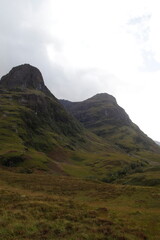 Glencoe on the trail to the Lost Valley,scottish highlands