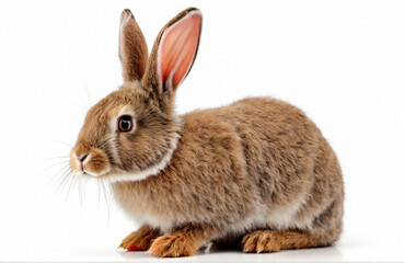 Obraz premium Rabbit isolated, cut out on white background