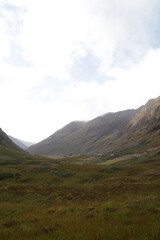 Glencoe on the trail to the Lost Valley,scottish highlands