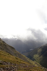 Glencoe on the trail to the Lost Valley,scottish highlands