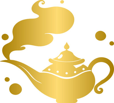 Golden Genie magic Aladdin lamp