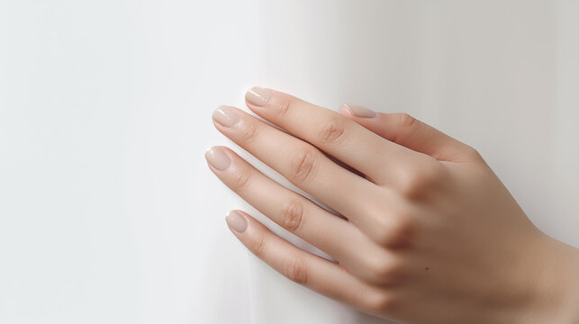 Bride's gentle hands, woman's caring touch, person's manicured fingers - a beautiful portrayal of hands, beauty, and care in this isolated spa concept image