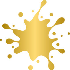 Gold liquid splash