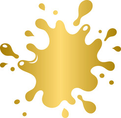 Gold liquid splash