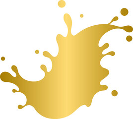 Gold liquid splash