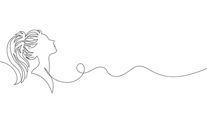 women's day in one single line drawing. simple creative concept. vector eps 10