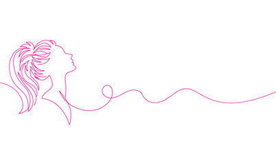 women's day in one single line drawing. simple creative concept. vector eps 10