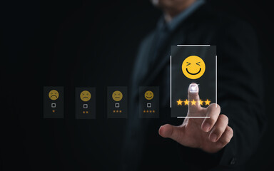 Visual representation of customer feedback on services via online platforms, showcasing...