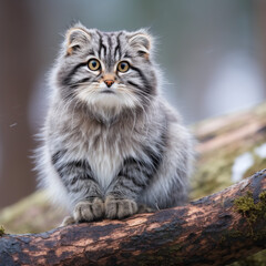 Pallas Cat, Manul. Cute wild cat.