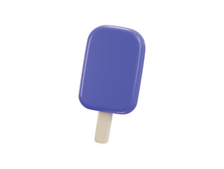 popsicle ice cream icon 3d rendering vector illustration