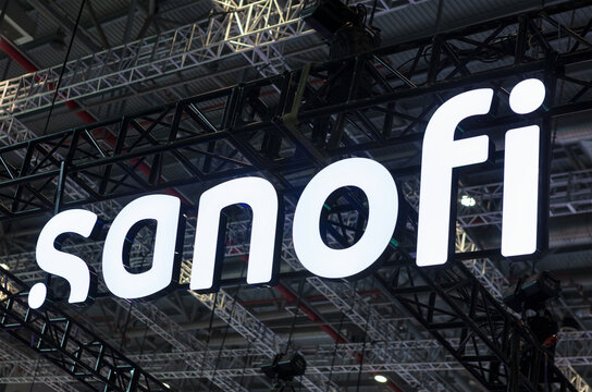 SHANGHAI, CHINA- NOV. 6, 2022: Sanofi sign is seen during the fifth China International Import Expo (CIIE).
