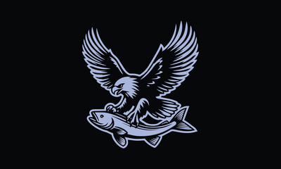 angel, eagle design, eagle logo eagle logo design, eagle flying logo design, eagle catching up fish logo design 