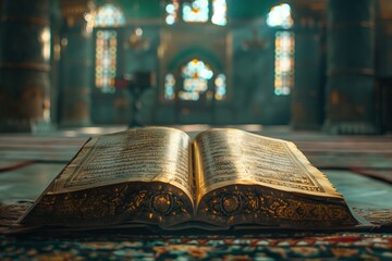 The holy Quran in a mosque - obrazy, fototapety, plakaty
