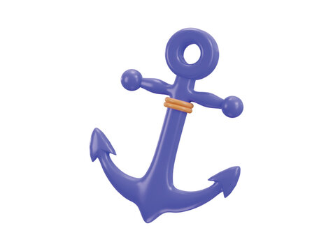 recommend clip art: anchor icon 3d rendering vector illustration