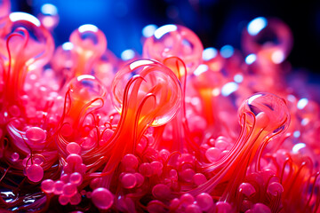 Unique 3D design with ocean inspired elements. A breathtaking visual representation of the beauty of nature. The pink squid or coral oil theme adds a modern and artistic touch. - Powered by Adobe