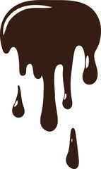 Melted chocolate dripping