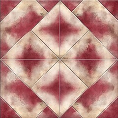 Abstract maroon colored traditional motif tiles wallpaper floor texture background