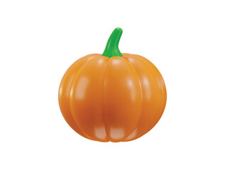 pumpkin icon 3d rendering vector illustration