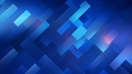 Abstract blue greometric background, generative AI