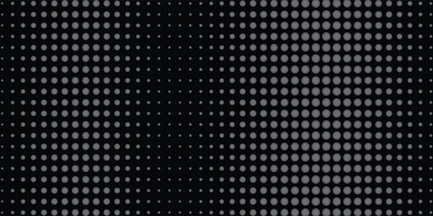 Vector halftone dots. Black dots on white background