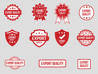 Export quality label stamp badge banner