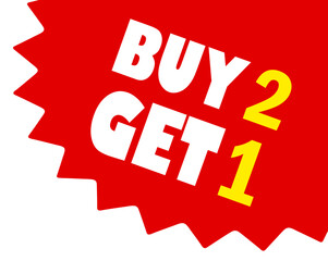 Buy two get one corner starburst sticker