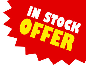 In stock offer corner starburst sticker