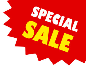 Special sale corner starburst sticker