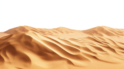 Fototapeta na wymiar Desert sand pile, dune isolated on white background and texture, with clipping path: