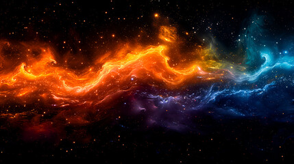 Fototapeta premium Abstract art depicting the intricate forms of fractal flames and waves
