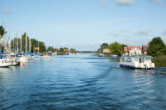 Minija River As A Main Street In Minge Village
