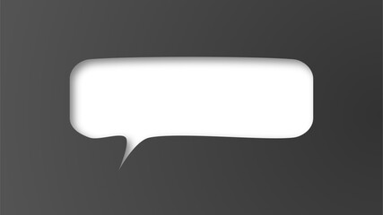 speech bubble shape with white background. space for text. abstract blank area for rill text of font. isolate background.
