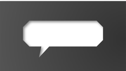 speech bubble shape with white background. space for text. abstract blank area for rill text of font. isolate background.