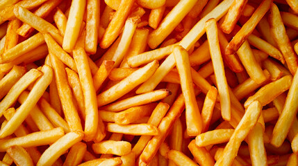 Stack of French Fries on Table