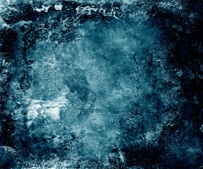 Blue grunge abstract background, paint texture - 744704595