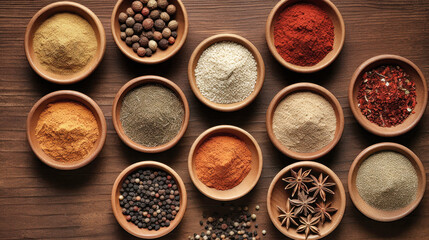 Assorted Spices on a Plate, Flavorful Cooking Additives