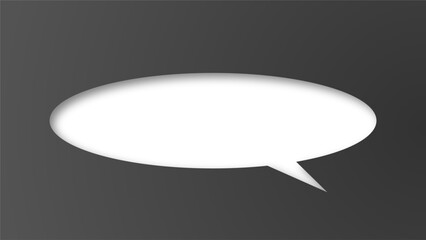 speech bubble shape with white background. space for text. abstract blank area for rill text of font. isolate background.