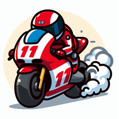 Vector Illustration of Racing Motor