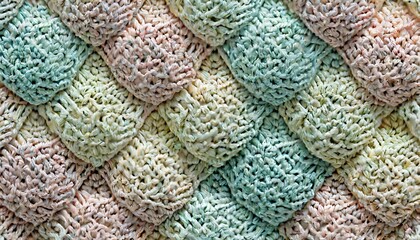 seamless abstract pastel crochet pattern