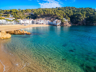 Elevated Experiences: Aerial Views of Tamariu, Where Luxury Tourism Meets Fishing Tradition in Costa Brava
