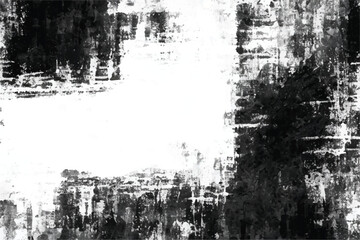 Naklejka na ściany i meble Black and white Grunge texture. Black and white Grunge abstract background. Abstract background. Monochrome texture. Brushstrokes. Modern art. EPS 10.