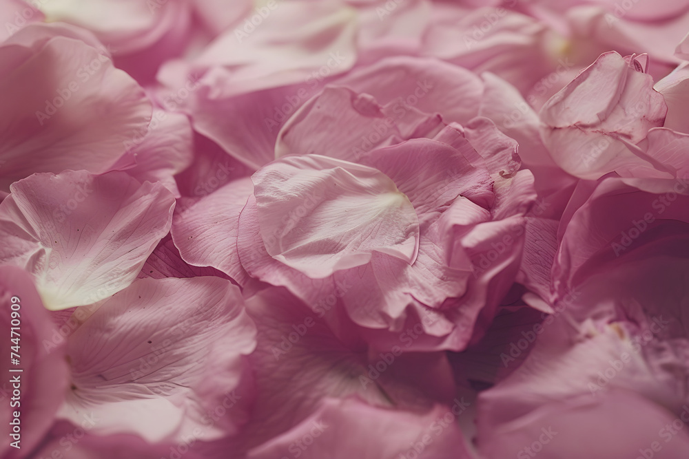 Poster Close up of pink flower petals