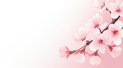 Pale Pink Fujisakura Blossoms on White Background Stunning 169 Uplight Image