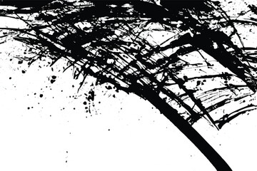 Black Grunge Texture. Vector brush stroke texture. Abstract distressed vector illustration.  Black isolated on white. EPS10. Black and white Grunge texture.