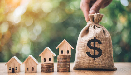 Brown bag bank with 'LOAN' on it, symbolizing financial assistance, on clean background