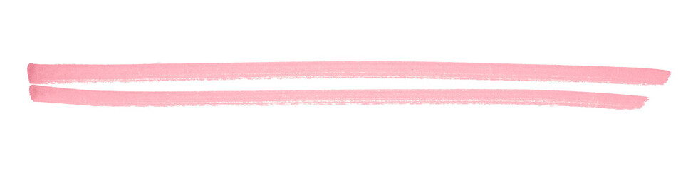 Pink stroke brush isolated on transparent background.