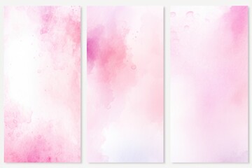 Three beautiful banners painted with watercolors. Perfect for artistic projects