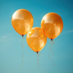 Amber Balloons in Stunning Contrast Photography 2K Hyper Quality