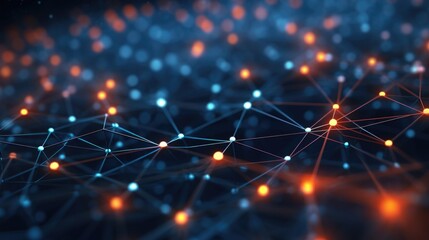 Obraz premium A close-up of a bunch of connected dots. Can be used for technology or network concepts